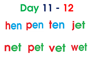 Read day 11- 12 ( flash card 8 page A4 - WORD )